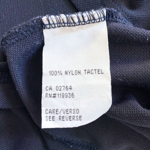 VUARNET SPORT WOMEN'S NAVY NYLON TACTEL QUARTER ZIP POLO T-SHIRT - XL - Picture 9 of 9